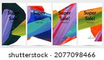 abstract vector background with ... | Shutterstock .eps vector #2077098466