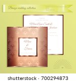 luxury bronze shiny wedding... | Shutterstock .eps vector #700294873