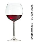 Glass Of Red Wine Isolated On A ...