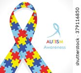 autism awareness   ribbon... | Shutterstock .eps vector #379116850