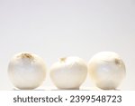 Three incredibly beautiful silver onions with perfect lighting and very high resolution. GoranOfSweden