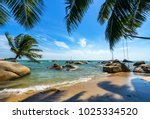 Royalty high quality free stock image of boats at coconut beach on Son island, Kien Giang, Vietnam. Near Phu Quoc island