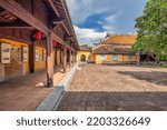 Small photo of Hue, Vietnam-Jun 06,2020: Wonderful view of the Khuong Ninh Cac area to the Imperial City with the Purple Forbidden City within the Citadel in Hue, Vietnam. Imperial Royal Palace of Nguyen dynasty