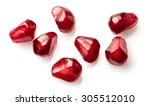Seeds Of Pomegranate In Closeup