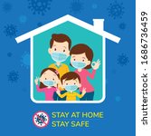 stay at home stay safe corona... | Shutterstock .eps vector #1686736459