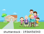 happy family in the background... | Shutterstock .eps vector #1936456543