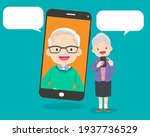 elderly people talking ... | Shutterstock .eps vector #1937736529