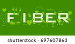 fiber word with icons. | Shutterstock . vector #697607863