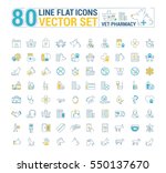 vector graphic set. icons in... | Shutterstock .eps vector #550137670