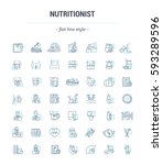 vector graphic set. icons in... | Shutterstock .eps vector #593289596
