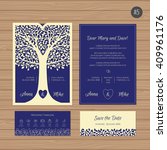 wedding invitation or greeting... | Shutterstock .eps vector #409961176