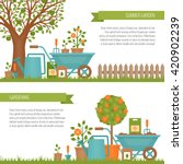 concept of gardening. garden... | Shutterstock .eps vector #420902239