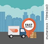 delivery service. delivery... | Shutterstock .eps vector #758461663