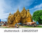 Small photo of PHITSANULOK, THAILAND - October 2,2023:The beautiful Temple (Thai language:Wat Chan West) is a Buddhist temple (Thai language:Wat) It is a major tourist attraction Phitsanulok, Thailand.