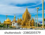 Small photo of PHITSANULOK, THAILAND - October 2,2023:The beautiful Temple (Thai language:Wat Chan West) is a Buddhist temple (Thai language:Wat) It is a major tourist attraction Phitsanulok, Thailand.