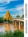 Small photo of PHITSANULOK, THAILAND - October 2,2023:The beautiful Temple (Thai language:Wat Chan West) is a Buddhist temple (Thai language:Wat) It is a major tourist attraction Phitsanulok, Thailand.