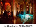 Small photo of Istanbul Turkey November 29 2022. the Basilica Cisterns is the largest of several hundred ancient cisterns that lie beneath the city of Istanbul, Turkey