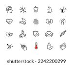 set of medical icons. the...