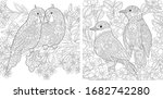 coloring pages. couple of... | Shutterstock .eps vector #1682742280