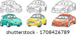 cartoon clipart. cars set for... | Shutterstock .eps vector #1708426789