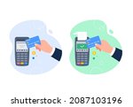 emv chip payment method concept.... | Shutterstock .eps vector #2087103196