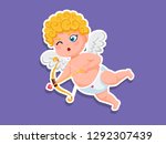 Cute Cupid Cartoon Sticker With ...