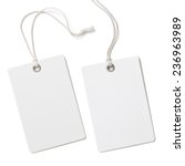 Blank paper label or cloth tag...