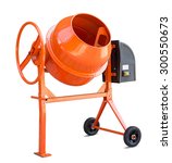 Concrete mixer isolated with clipping path included