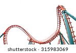 Roller coaster isolated on...
