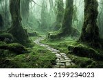 Stone Path In A Forest...