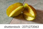Small photo of Star fruit has a beautiful brassy yellow color