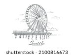 Seattle Ferris Wheel Sketch...