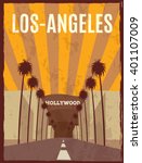 Los Angeles Retro Poster. Los ...