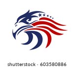 american eagle patriotic logo  | Shutterstock .eps vector #603580886