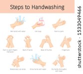 steps to hand washing for... | Shutterstock .eps vector #1533049466