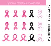 pink ribbon  symbol breast... | Shutterstock .eps vector #678261640