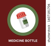 vector medicine bottle. flat... | Shutterstock .eps vector #1607181706