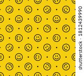 seamless pattern with a smiling ... | Shutterstock .eps vector #1812439990