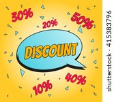 discount  comic art vector... | Shutterstock .eps vector #415383796
