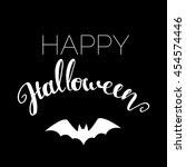 happy halloween message design... | Shutterstock .eps vector #454574446