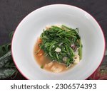 Small photo of Watercress - Stir Friy Watercress with Tomato Images | Selada Air Stock photos