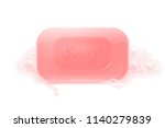 soap bar with foam closeup... | Shutterstock .eps vector #1140279839