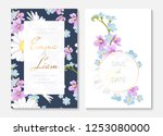 wedding invitation card... | Shutterstock .eps vector #1253080000