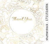 floral line design card... | Shutterstock .eps vector #1711516006