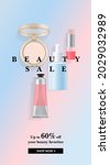 beauty sale poster template... | Shutterstock .eps vector #2029032989