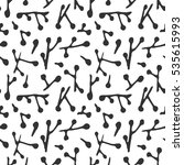 handdrawn seamless pattern with ... | Shutterstock .eps vector #535615993