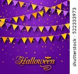 illustration halloween party... | Shutterstock . vector #522333973