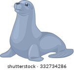Monk Seal  Vector Illustration