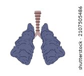 sick lungs of smoker. sick... | Shutterstock .eps vector #2107505486