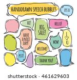 hand drawn doodle speech... | Shutterstock .eps vector #461629603